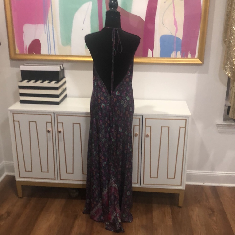 Silk Floral Maxi Dress - One Size - Picture 5 of 8